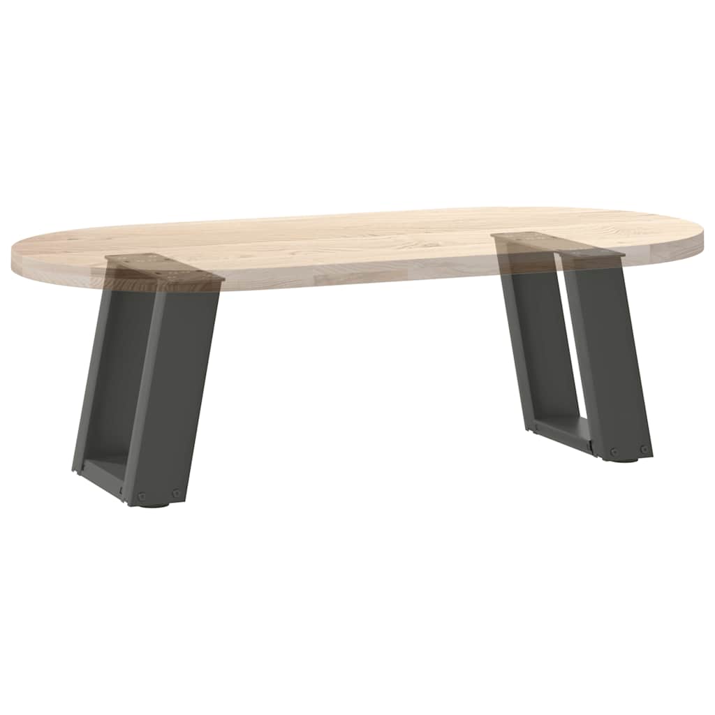 2 db antracitszürke, U alakú acél dohányzóasztal láb 30x(30-31) cm