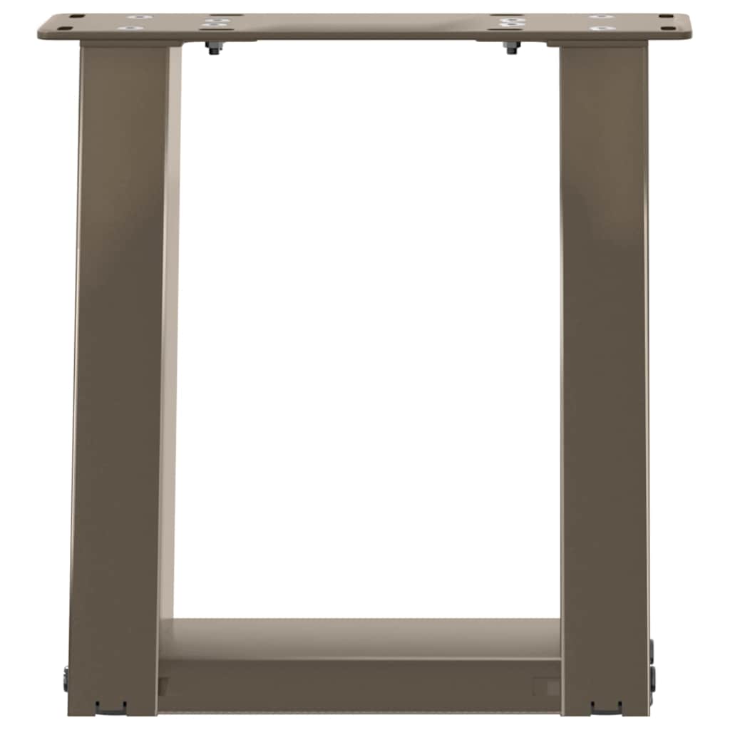2 db U alakú natúr acél dohányzóasztal láb 30x(30-31) cm