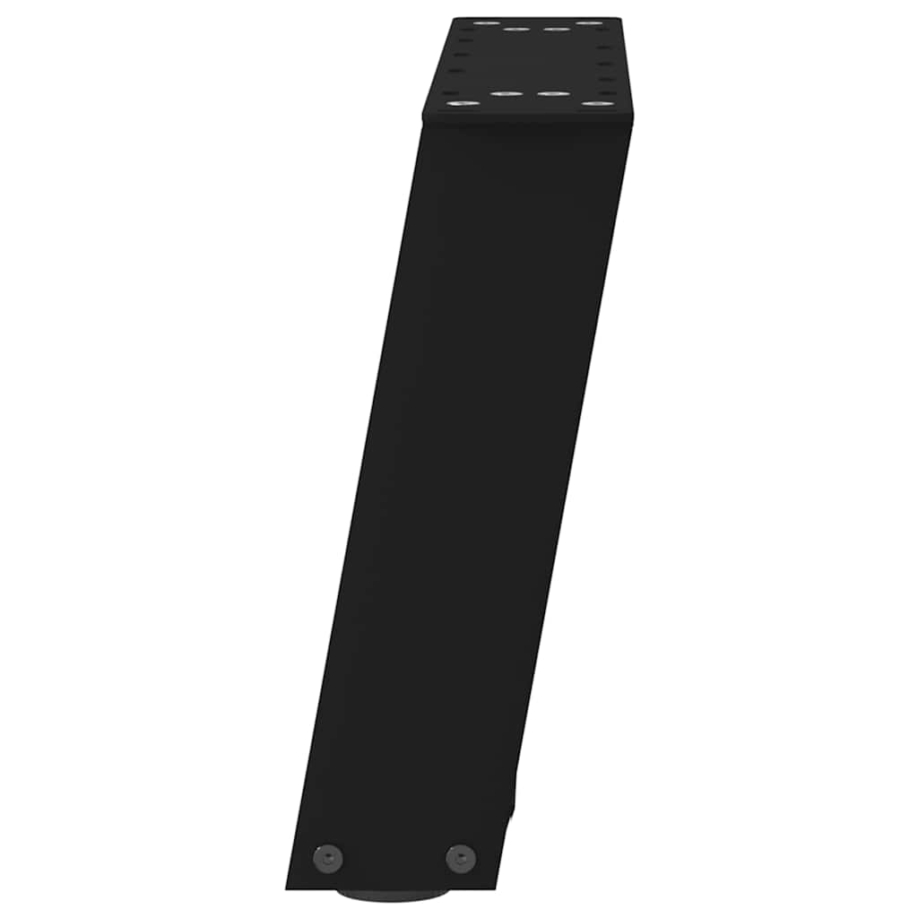 2 db U alakú dohányzóasztal láb fekete 40 x (30-31) cm acél dohányzóasztal láb