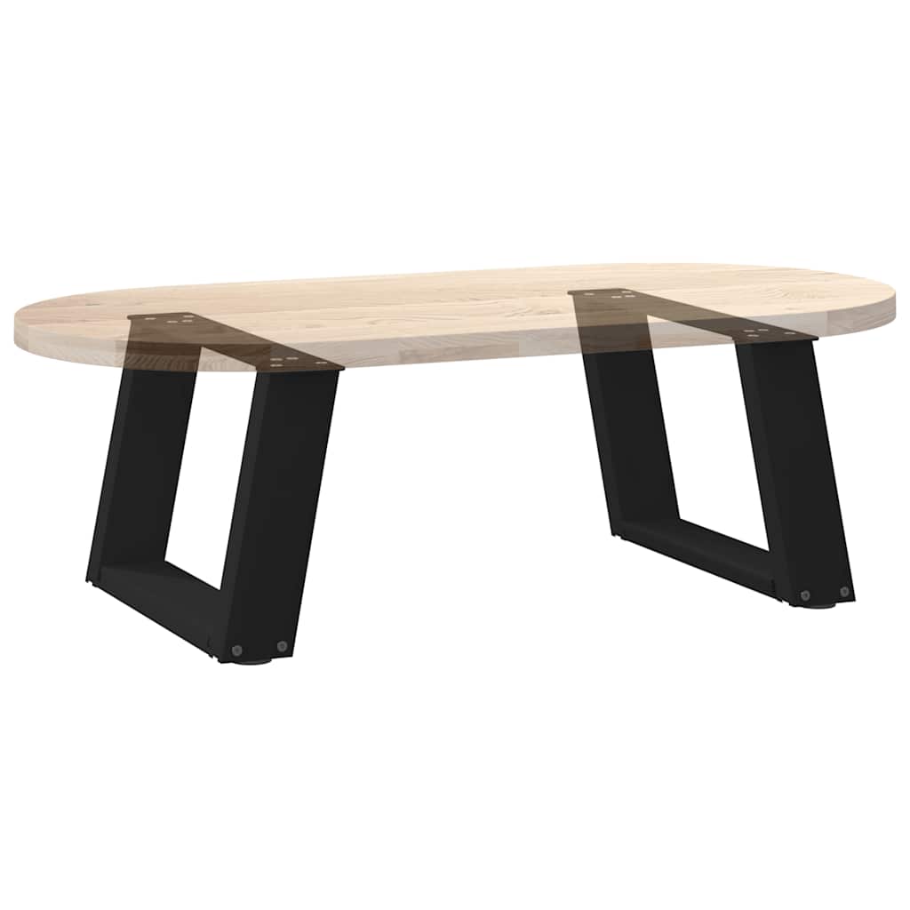 2 db U alakú dohányzóasztal láb fekete 40 x (30-31) cm acél dohányzóasztal láb