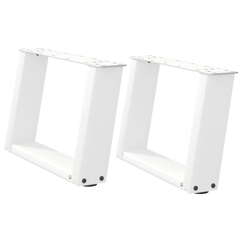 2 db U alakú dohányzóasztal láb fehér 40 x (30-31) cm acél