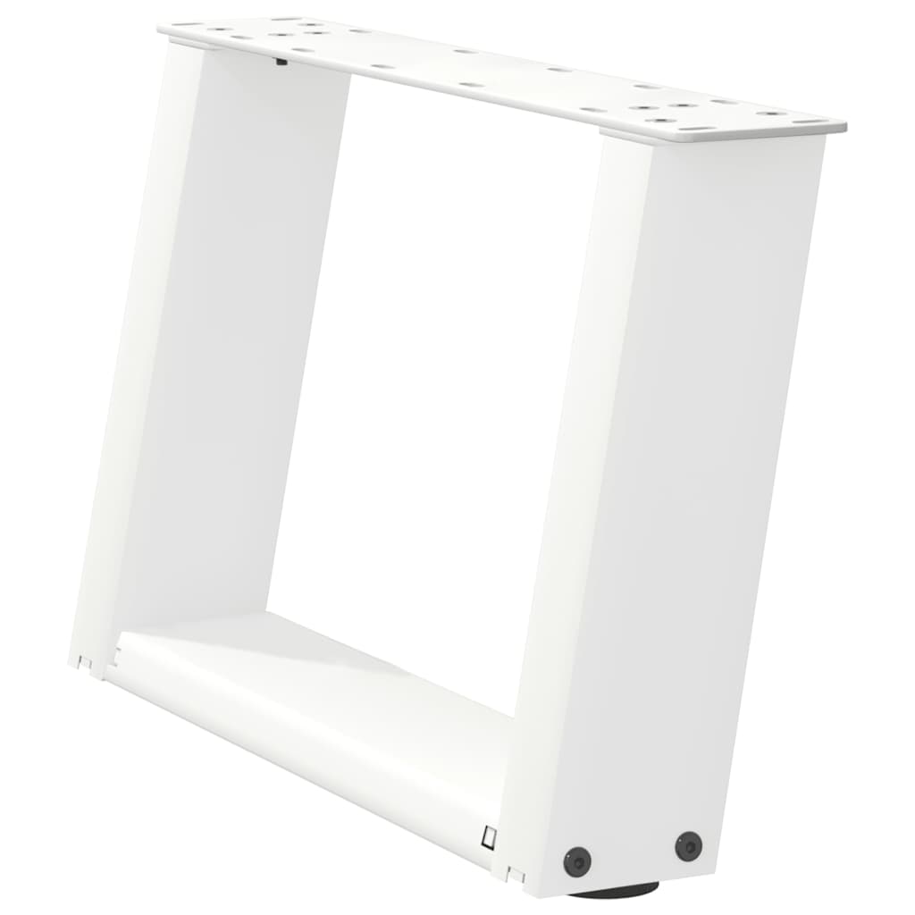 2 db U alakú dohányzóasztal láb fehér 40 x (30-31) cm acél
