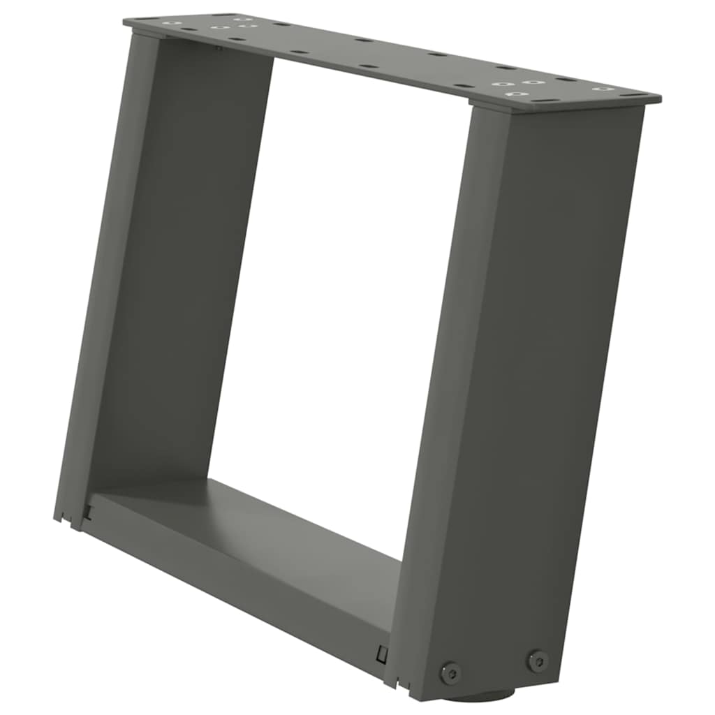 2 db antracitszürke U-alakú acél dohányzóasztal láb 40x(30-31) cm