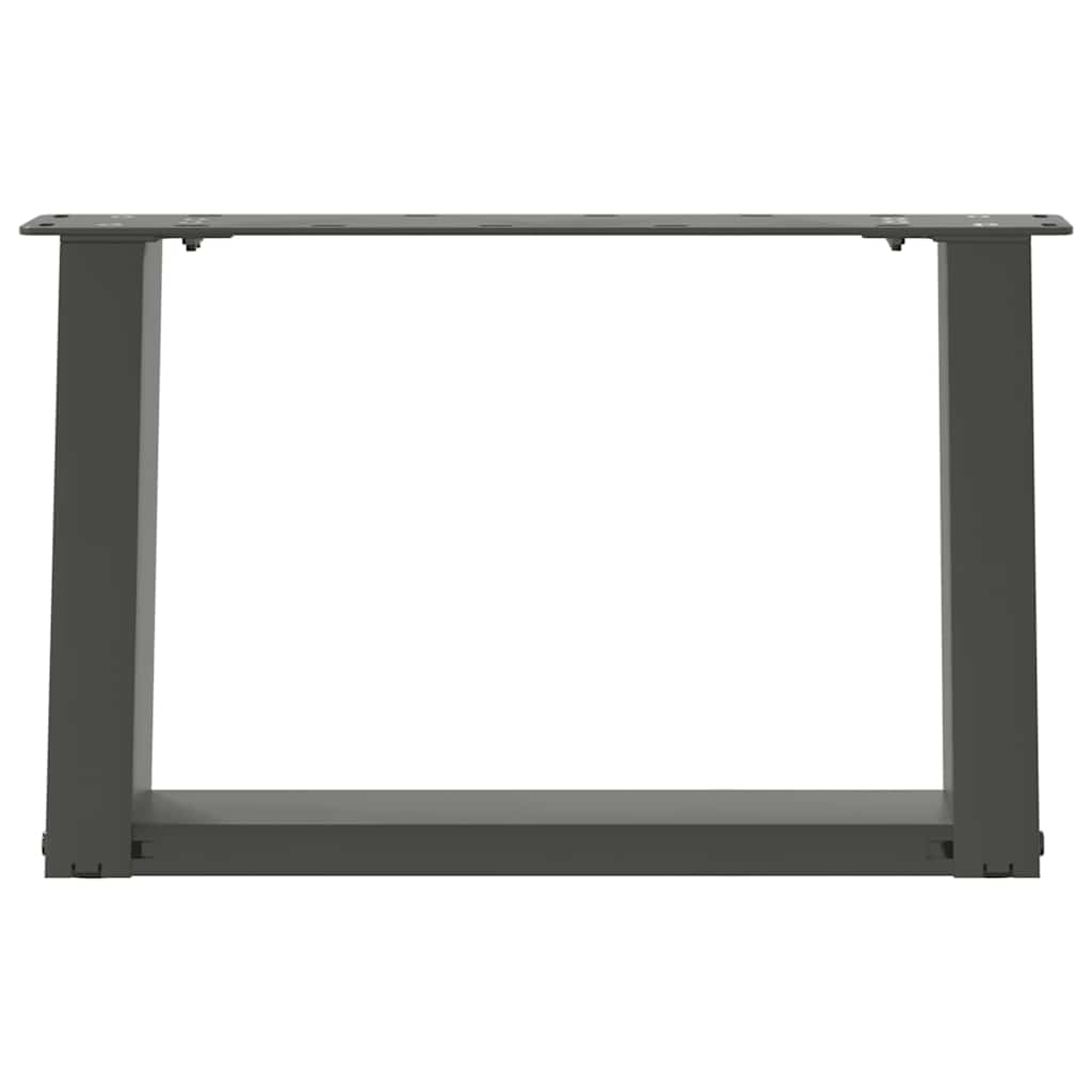 2 db antracitszürke U-alakú acél dohányzóasztal láb 40x(30-31) cm