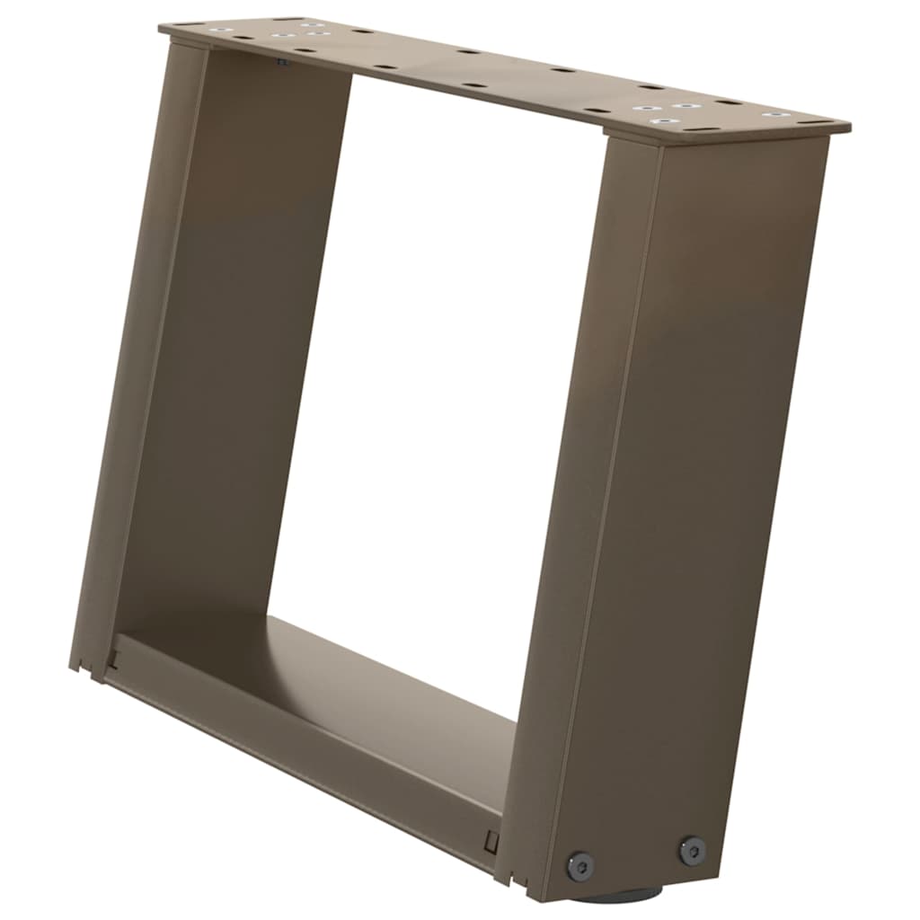 2 db U alakú natúr acél dohányzóasztal láb 40x(30-31) cm
