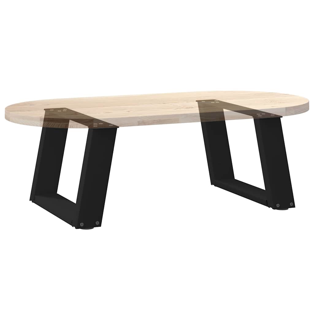 2 db fekete, U alakú acél dohányzóasztal láb 50 x (30-31) cm