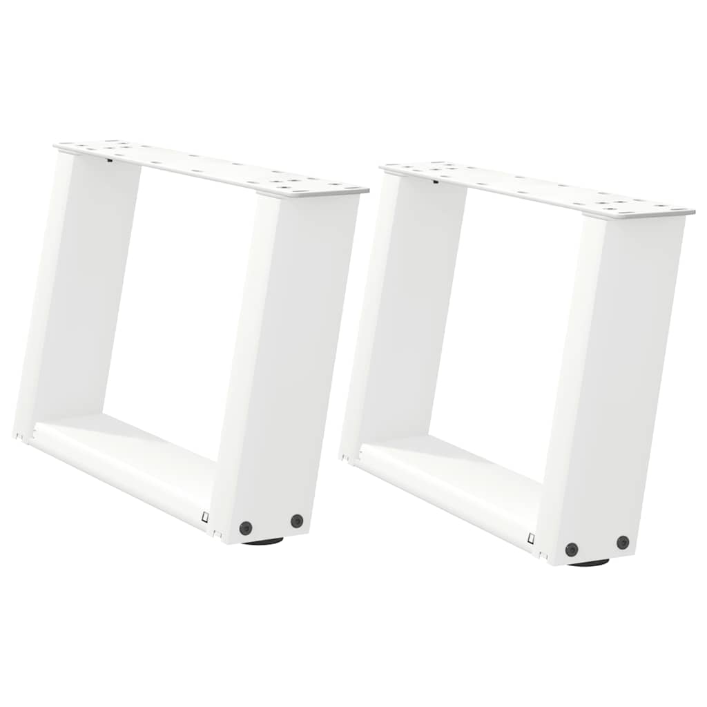 2 db U alakú fehér dohányzóasztal láb 50 x (30-31) cm acél