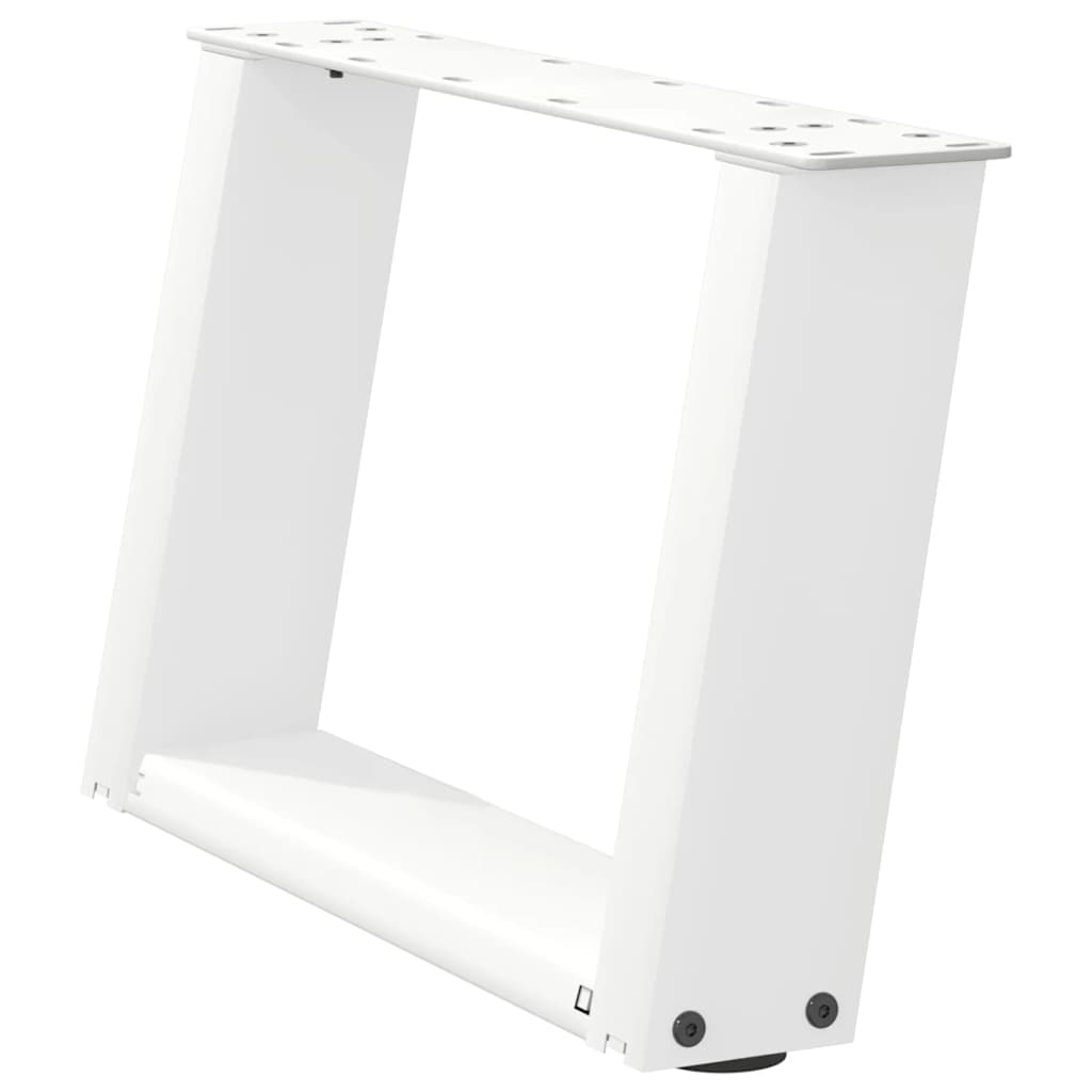 2 db U alakú fehér dohányzóasztal láb 50 x (30-31) cm acél