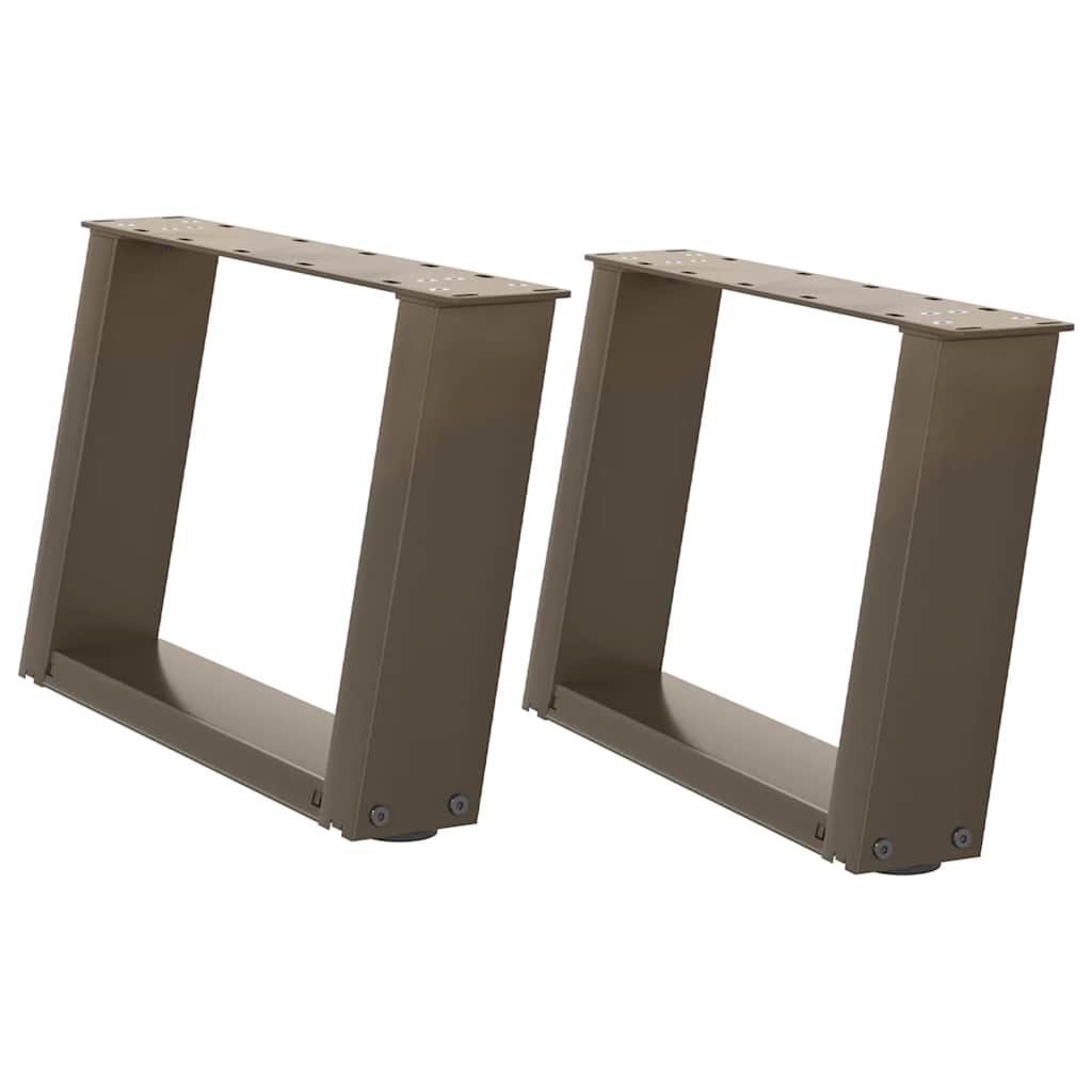 2 db U alakú natúr acél dohányzóasztal láb 50x(30-31) cm