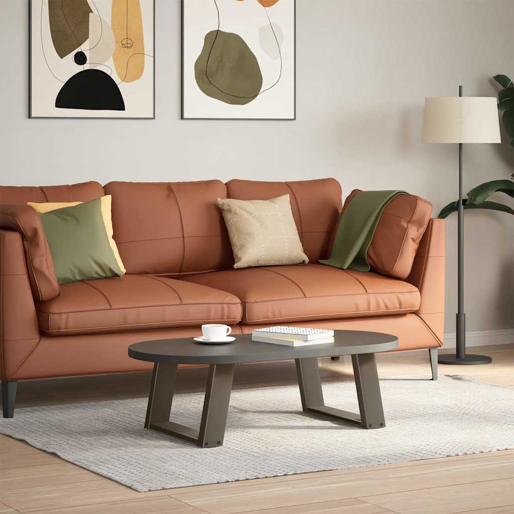 2 db U alakú natúr acél dohányzóasztal láb 50x(30-31) cm