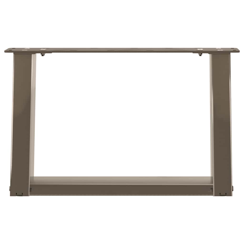 2 db U alakú natúr acél dohányzóasztal láb 50x(30-31) cm
