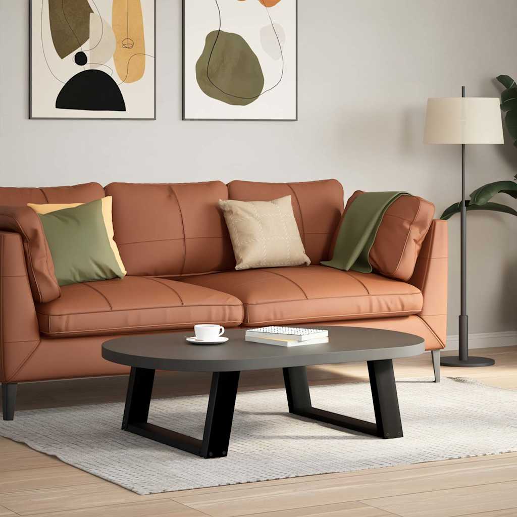 2 db U alakú dohányzóasztal láb fekete 60 x (30-31) cm acél dohányzóasztal láb