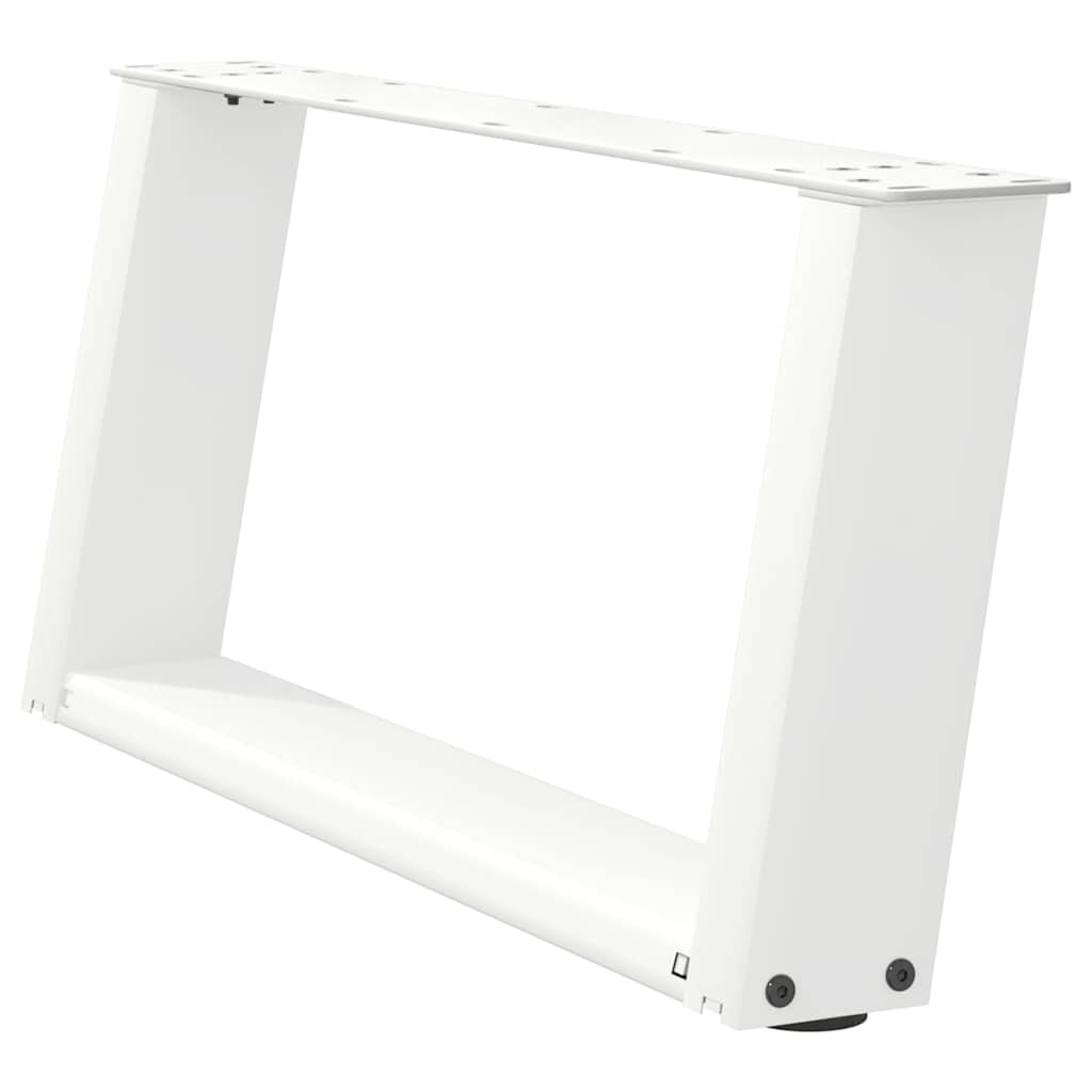 2 db U alakú dohányzóasztal láb fehér 60 x (30-31) cm acél