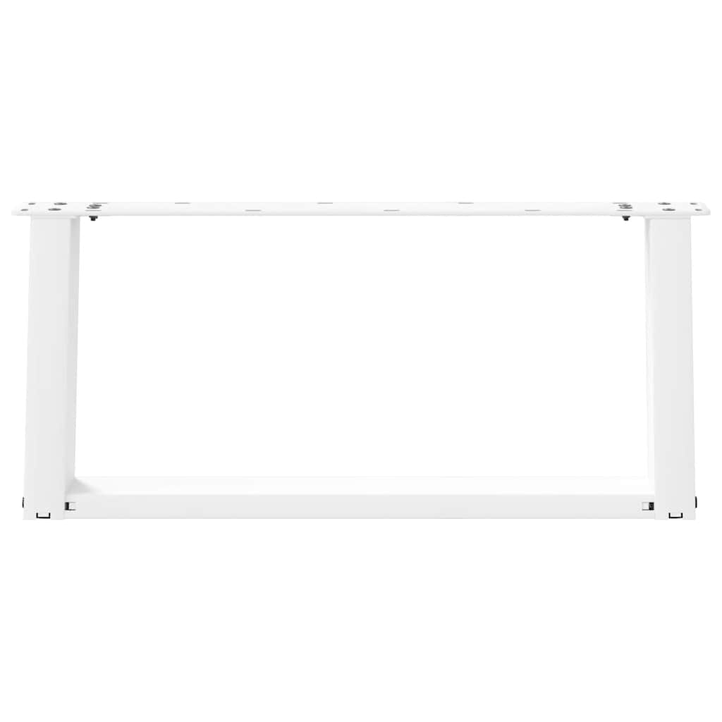 2 db U alakú dohányzóasztal láb fehér 60 x (30-31) cm acél