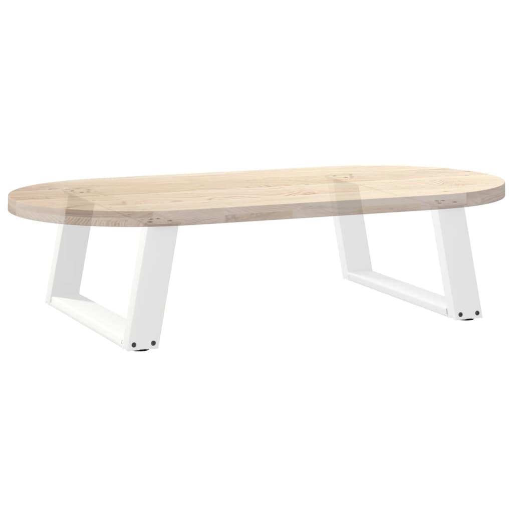 2 db U alakú dohányzóasztal láb fehér 60 x (30-31) cm acél