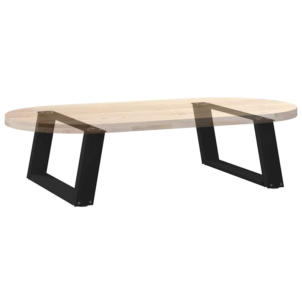 2 db U alakú dohányzóasztal láb fekete 70 x (30-31) cm acél dohányzóasztal láb