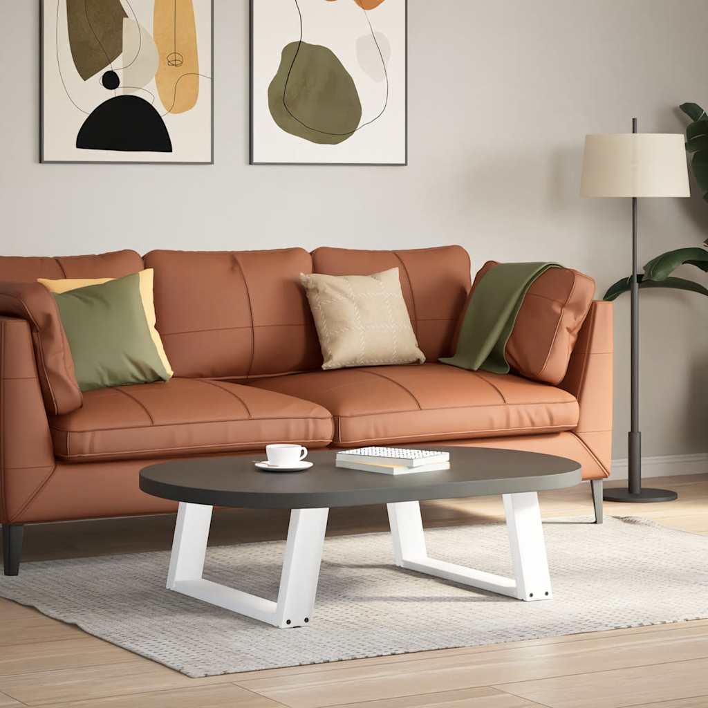 2 db U alakú fehér dohányzóasztal láb 70 x (30-31) cm acél