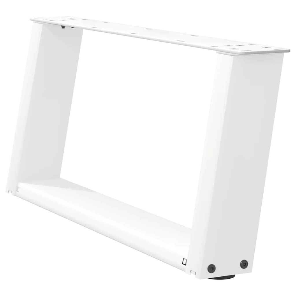 2 db U alakú fehér dohányzóasztal láb 70 x (30-31) cm acél