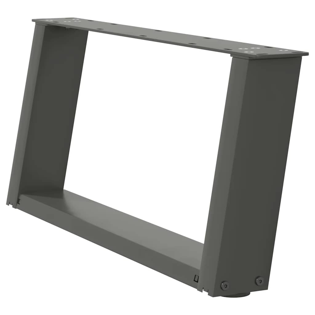 2 db antracitszürke, U alakú acél dohányzóasztal láb 70 x (30-31) cm