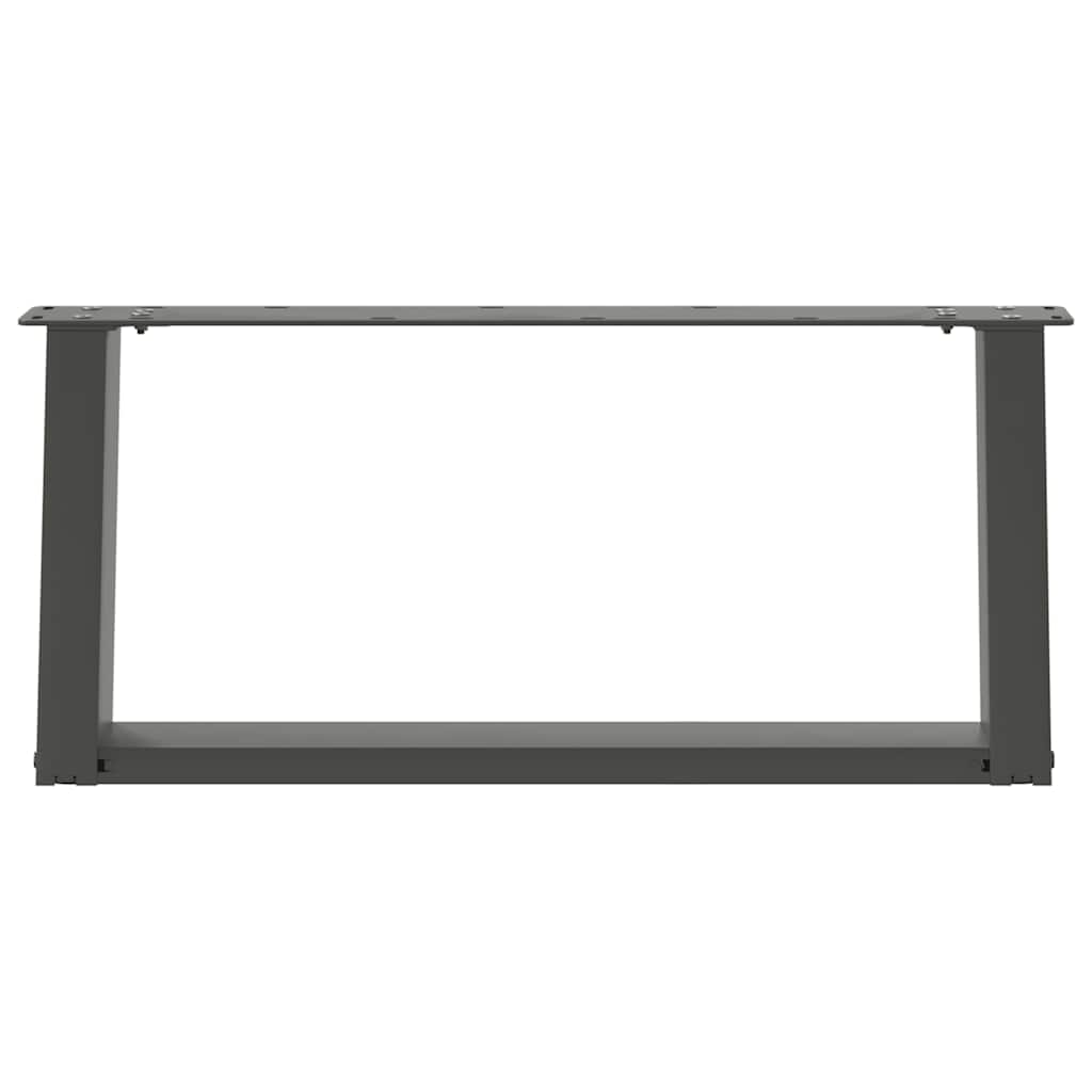 2 db antracitszürke, U alakú acél dohányzóasztal láb 70 x (30-31) cm