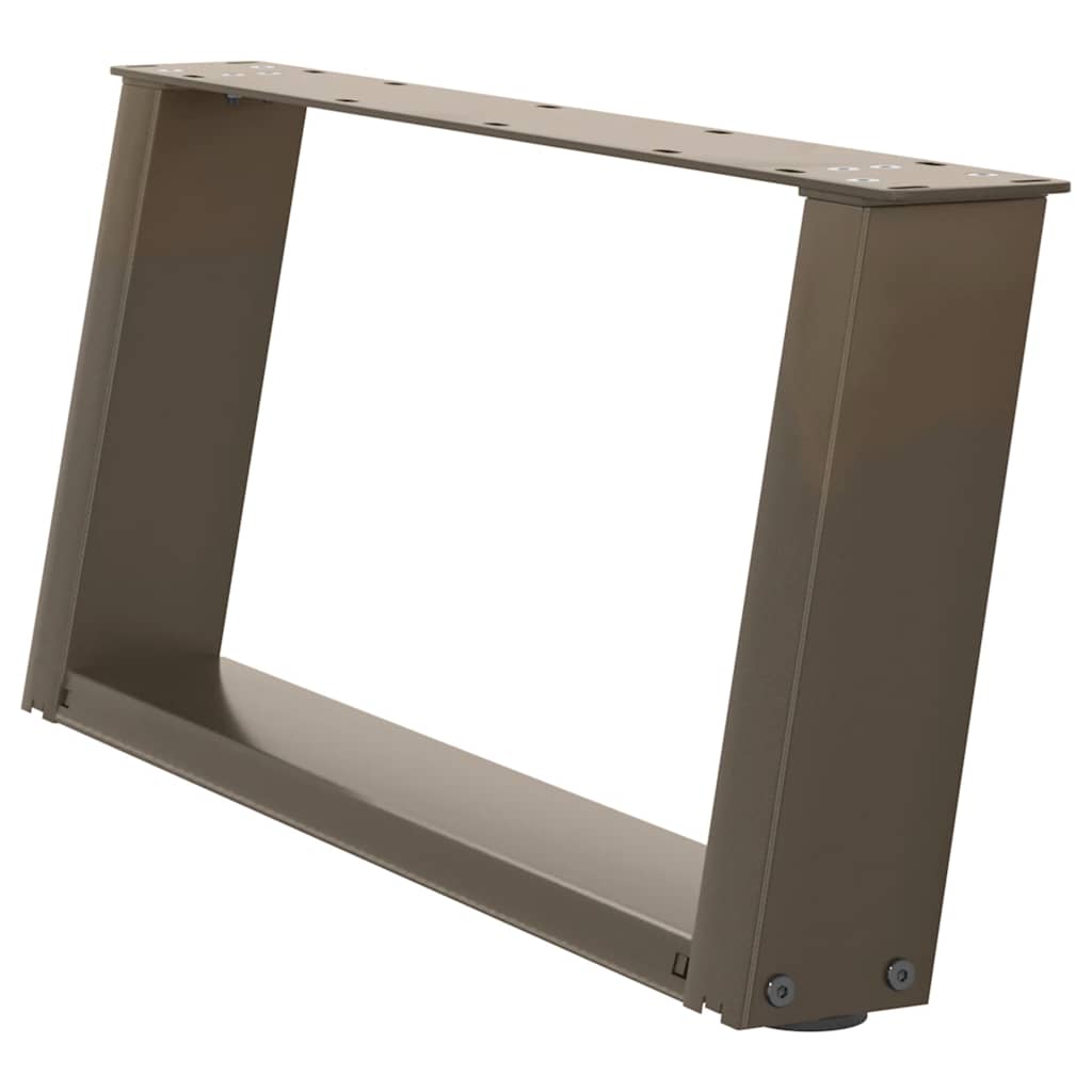 2 db U alakú natúr acél dohányzóasztal láb 70x(30-31) cm