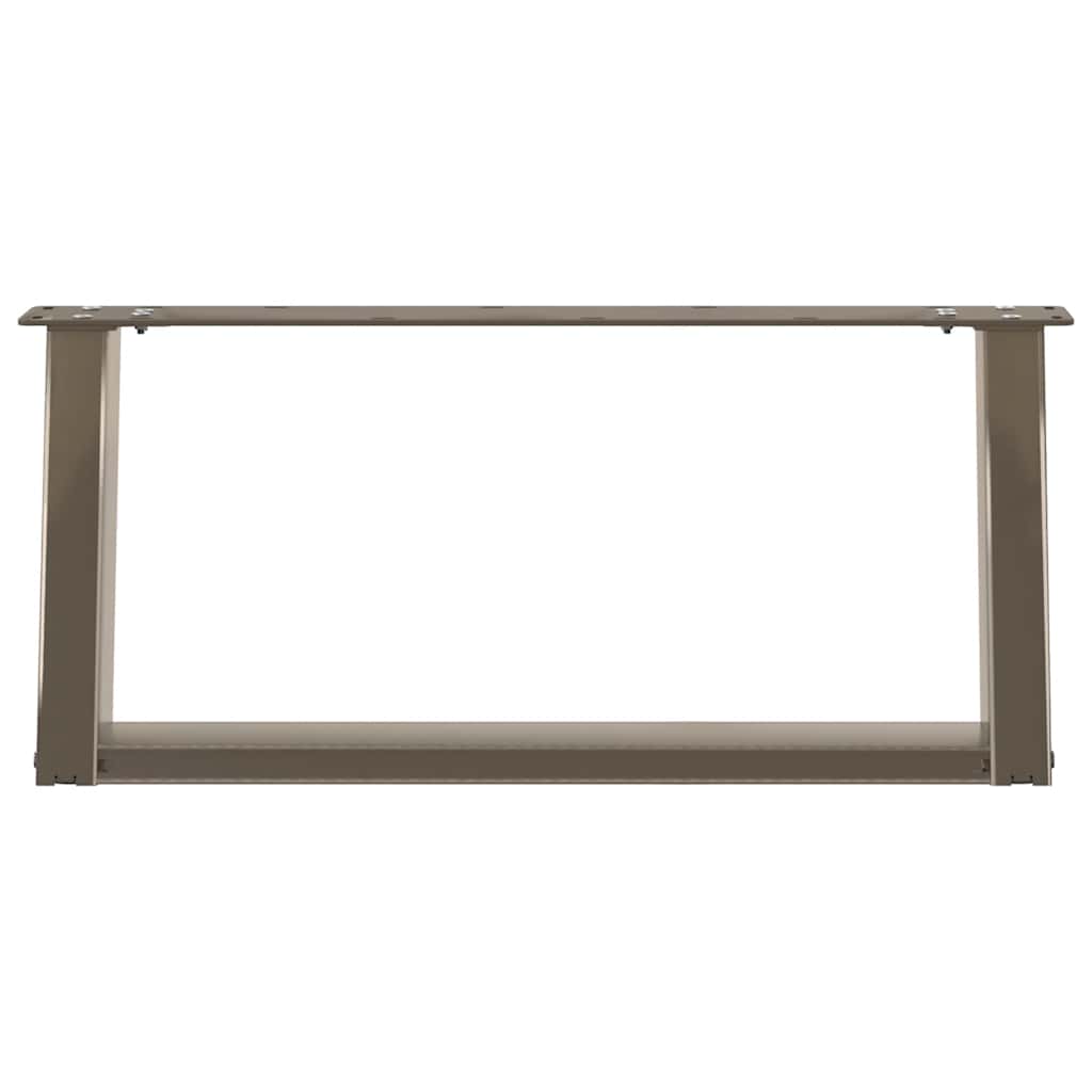 2 db U alakú natúr acél dohányzóasztal láb 70x(30-31) cm