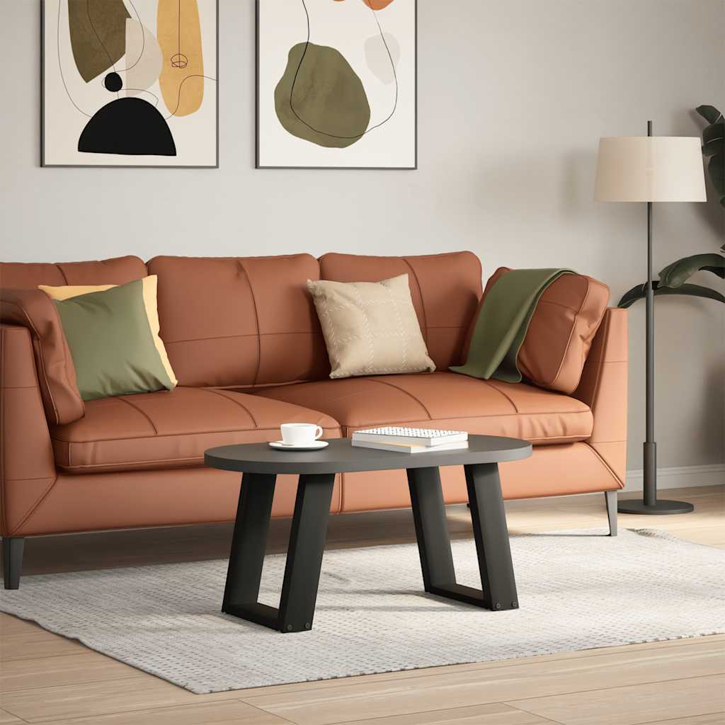 2 db U alakú dohányzóasztal láb fekete 28 x (42-43) cm acél dohányzóasztal láb