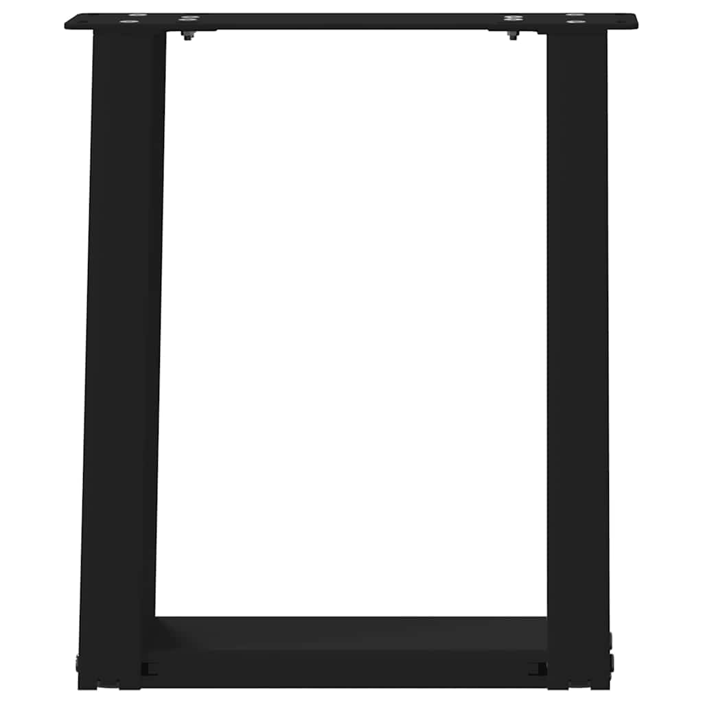 2 db U alakú dohányzóasztal láb fekete 28 x (42-43) cm acél dohányzóasztal láb