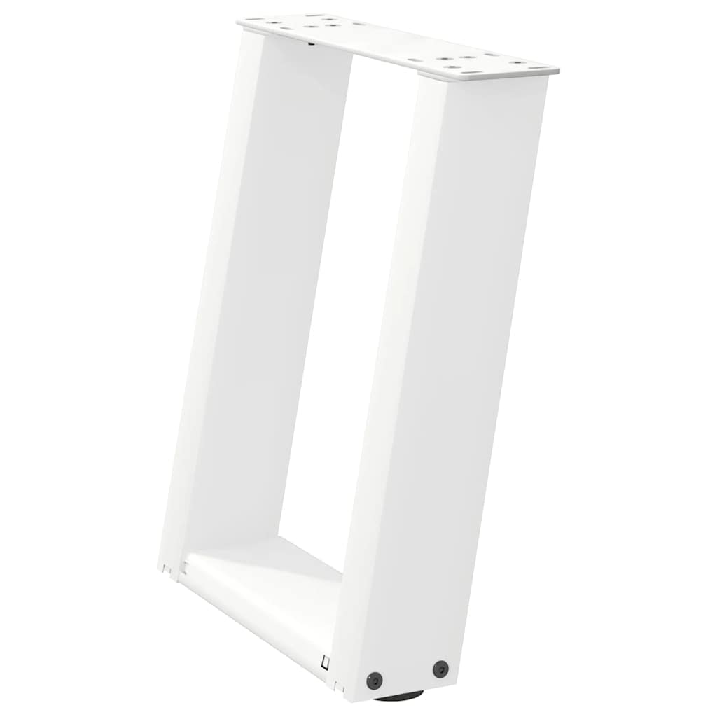 2 db U alakú dohányzóasztal láb fehér 28 x (42-43) cm acél dohányzóasztal láb