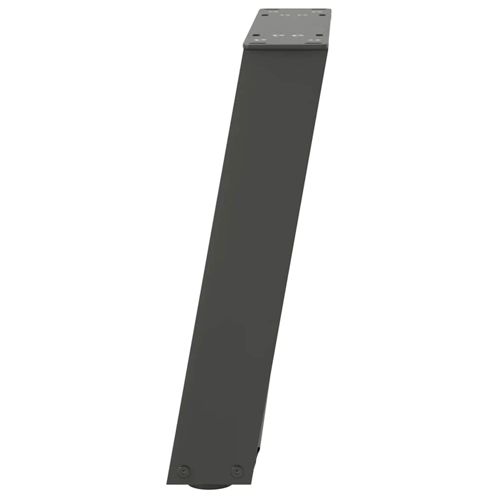 2 db antracitszürke U-alakú dohányzóasztal láb 28x(42-43) cm acél