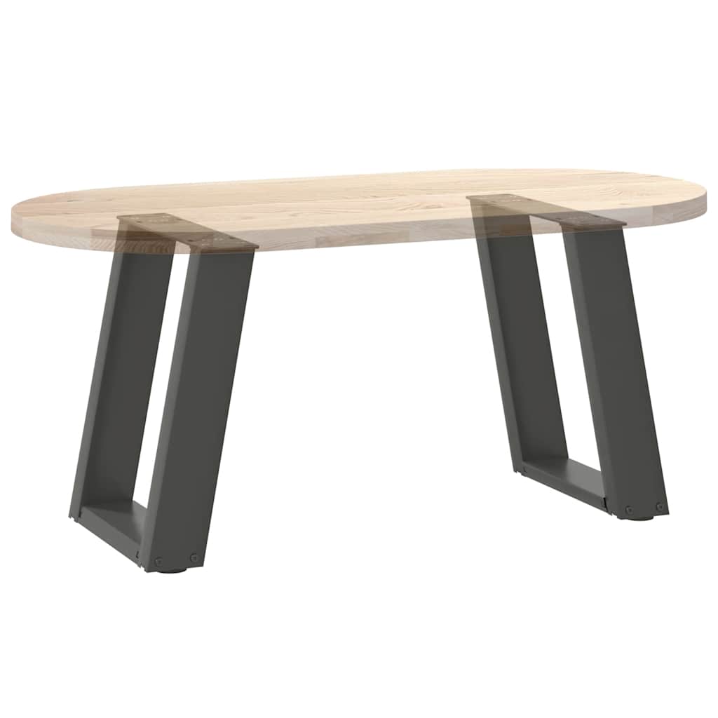 2 db antracitszürke U-alakú dohányzóasztal láb 28x(42-43) cm acél
