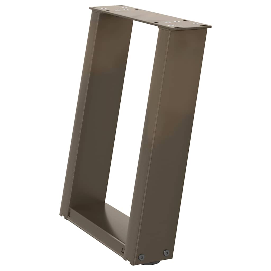 2 db U alakú natúr acél dohányzóasztal láb 28 x (42-43) cm