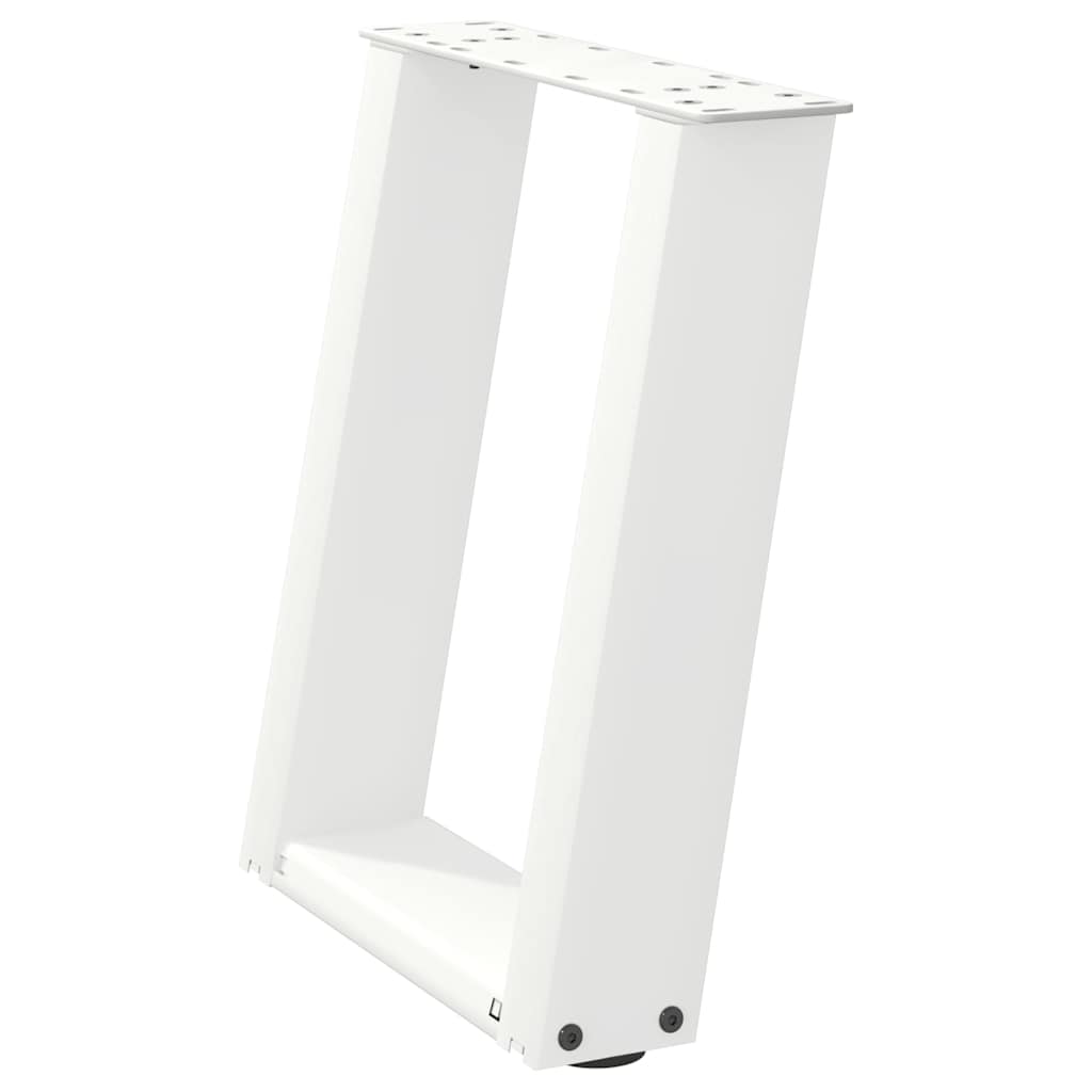 2 db U alakú fehér dohányzóasztal láb 38x(42-43) cm acél