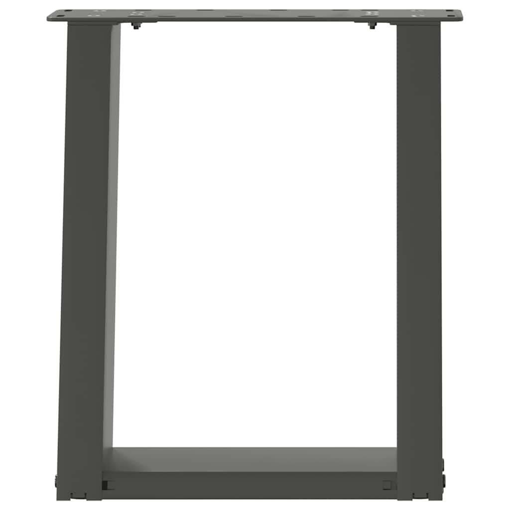 2 db antracitszürke U-alakú acél dohányzóasztal láb 38x(42-43) cm
