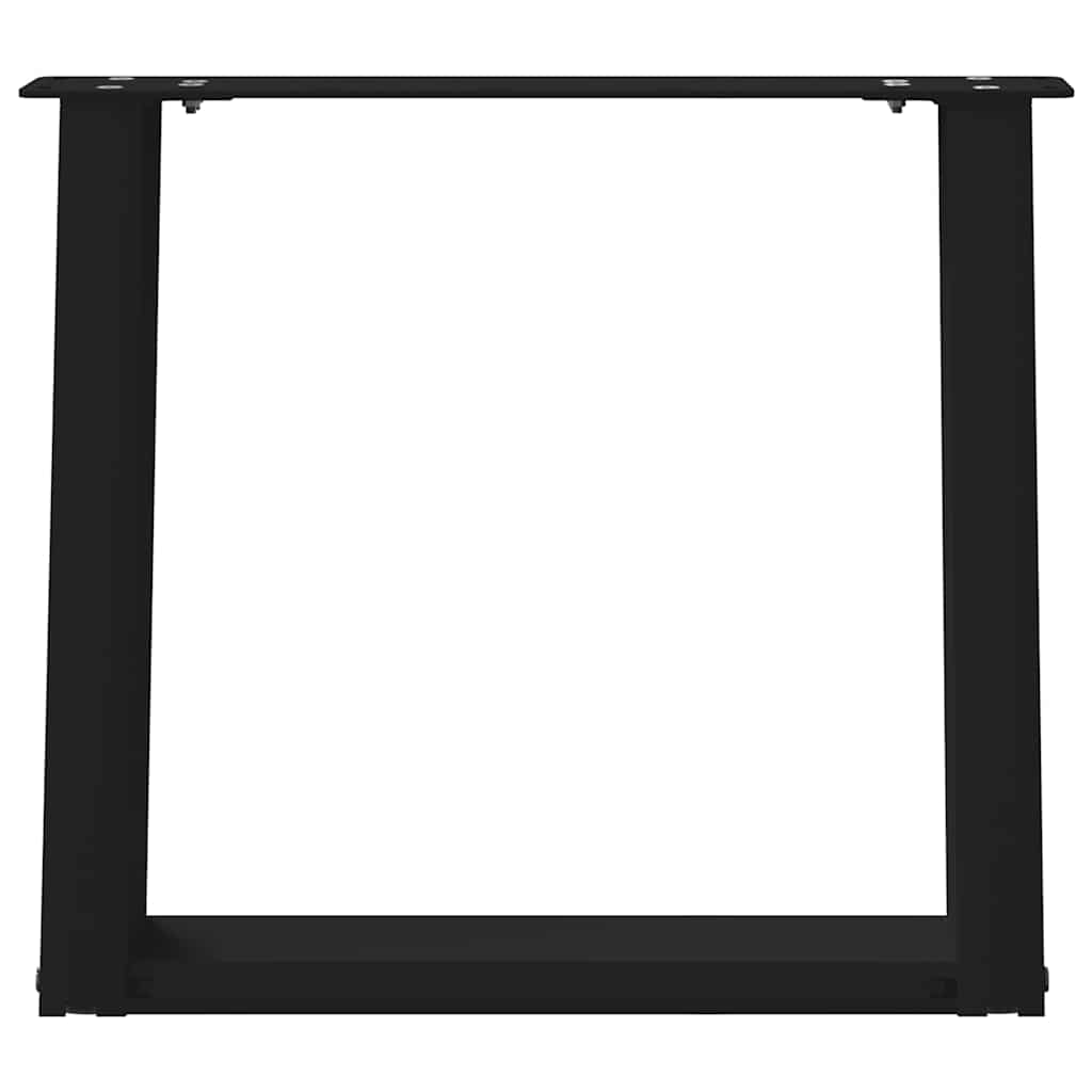 2 db U alakú dohányzóasztal láb fekete 50 x (42-43) cm acél dohányzóasztal láb