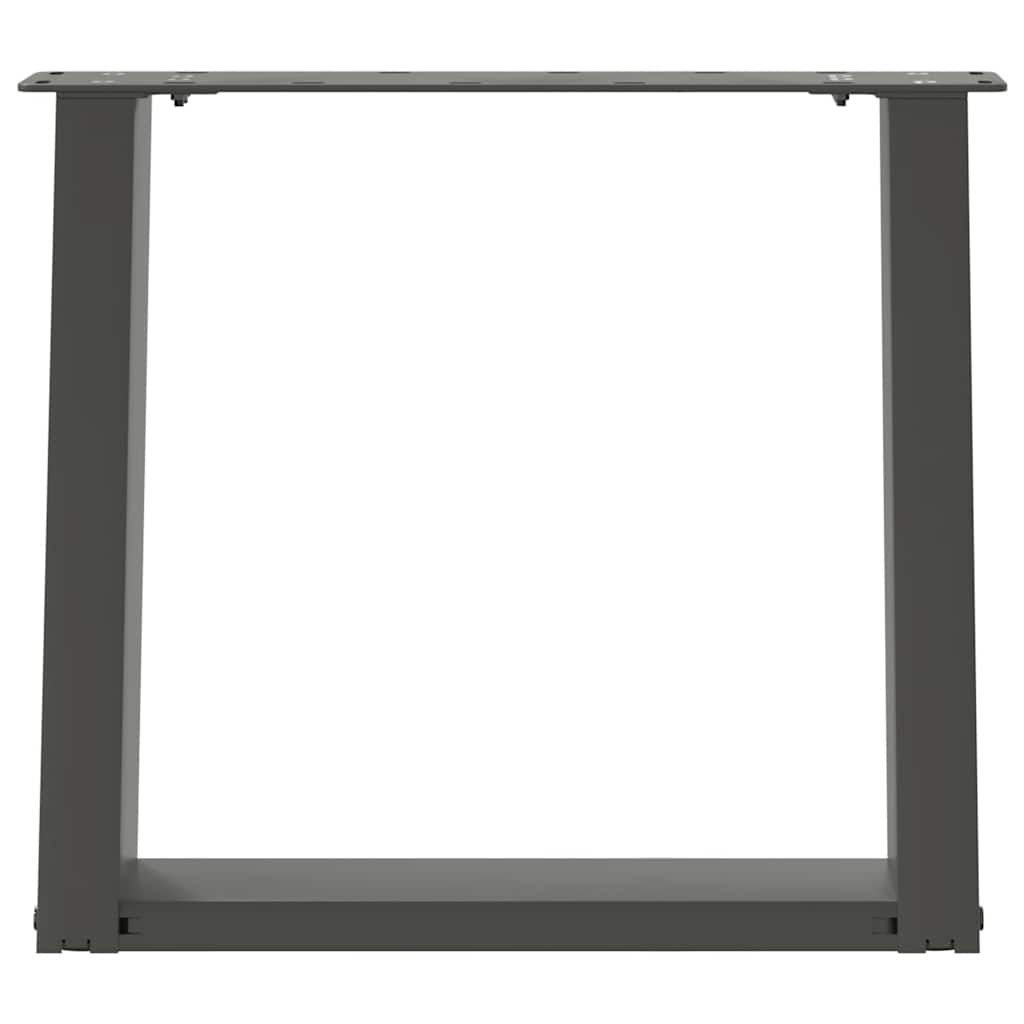 2 db antracitszürke, U alakú acél dohányzóasztal láb 50 x (42-43) cm