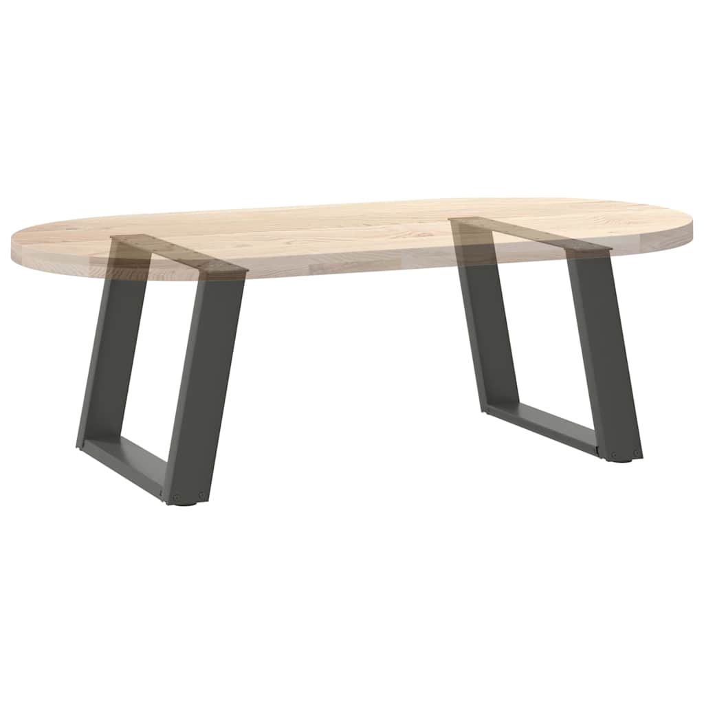 2 db antracitszürke, U alakú acél dohányzóasztal láb 50 x (42-43) cm