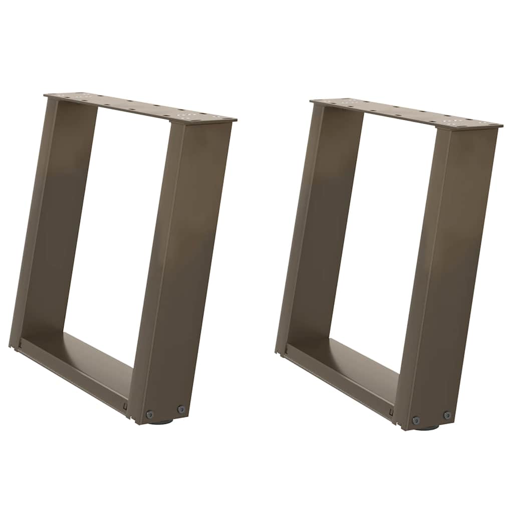 2 db U alakú natúr acél dohányzóasztal láb 50x(42-43) cm