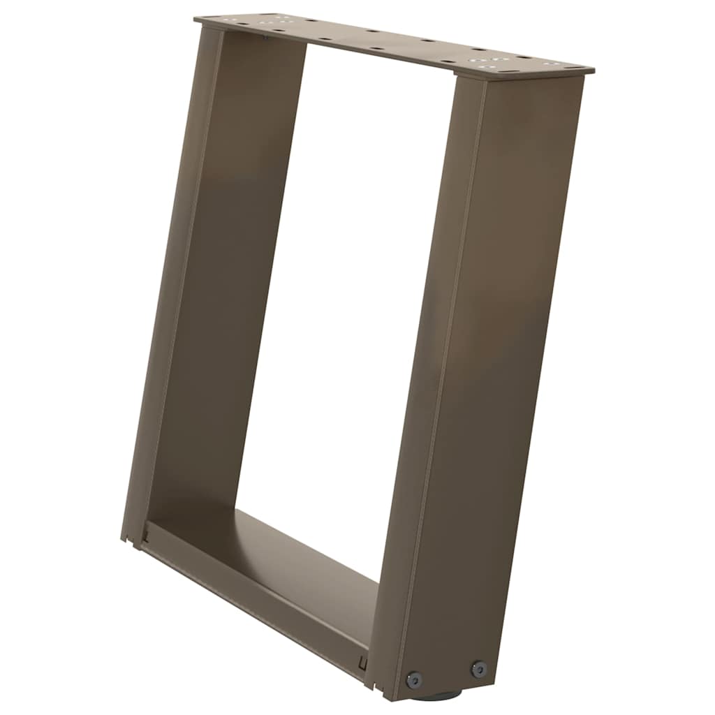 2 db U alakú natúr acél dohányzóasztal láb 50x(42-43) cm