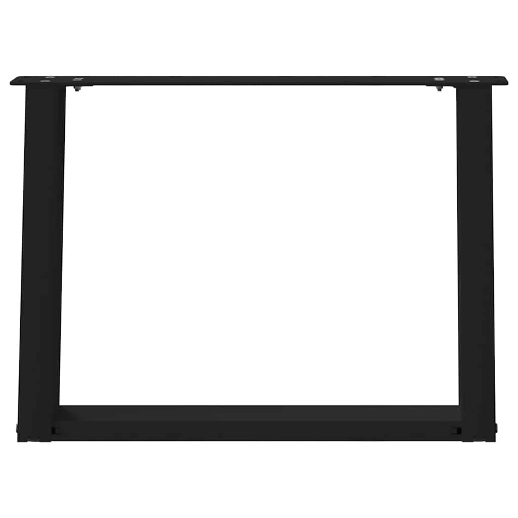 2 db U alakú dohányzóasztal láb fekete 60 x (42-43) cm acél dohányzóasztal láb