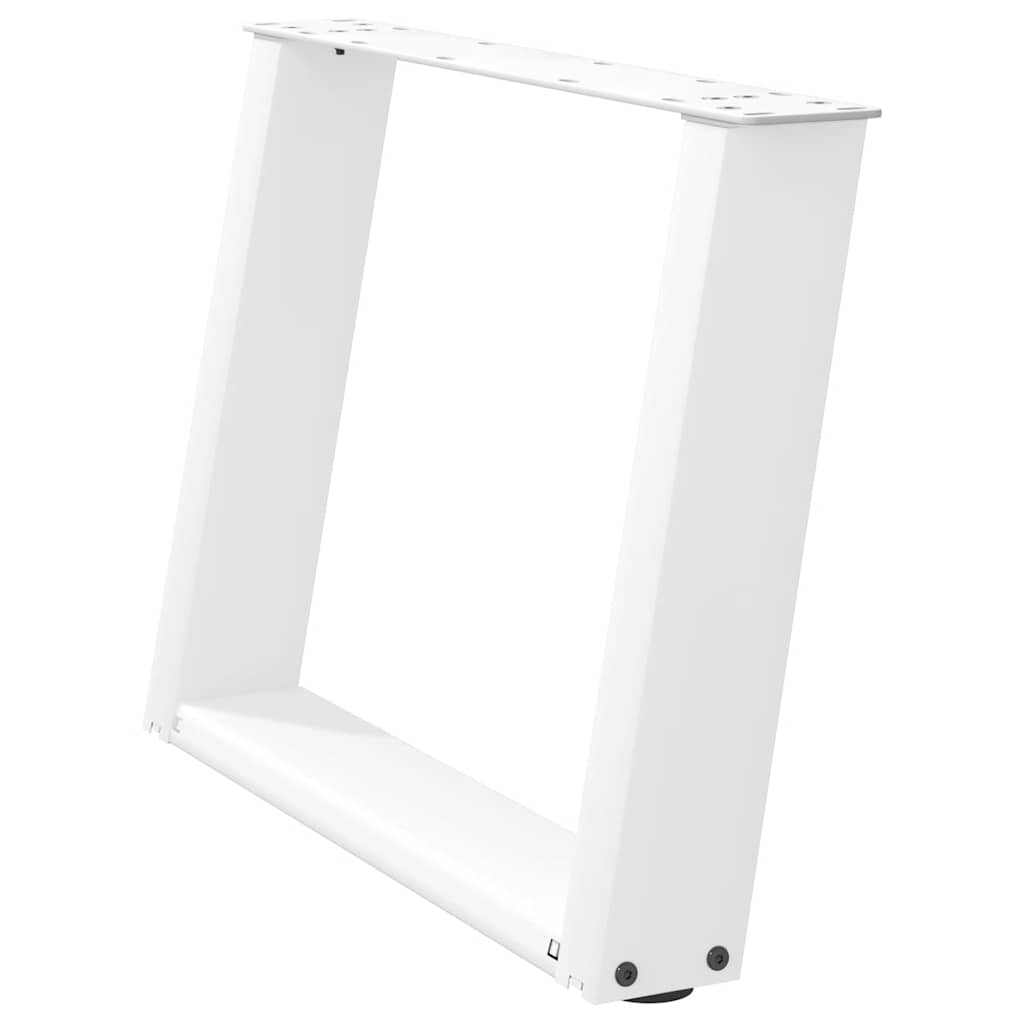 2 db U alakú dohányzóasztal láb fehér 60 x (42-43) cm acél dohányzóasztal láb