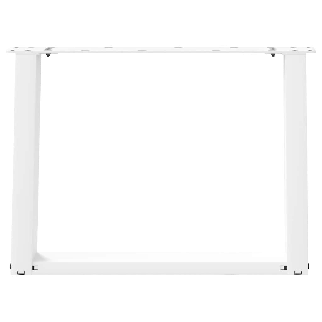 2 db U alakú dohányzóasztal láb fehér 60 x (42-43) cm acél dohányzóasztal láb