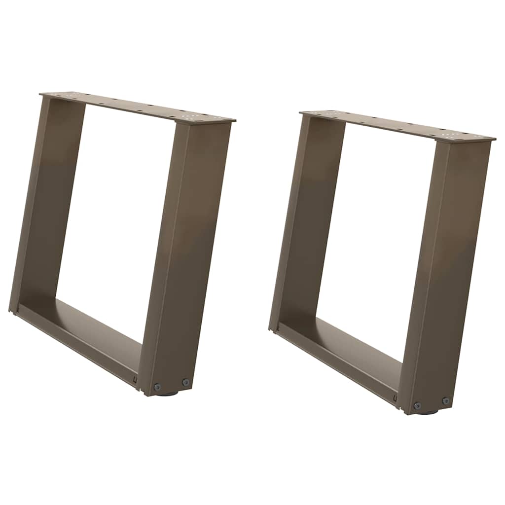 2 db U alakú natúr acél dohányzóasztal láb 60x(42-43) cm