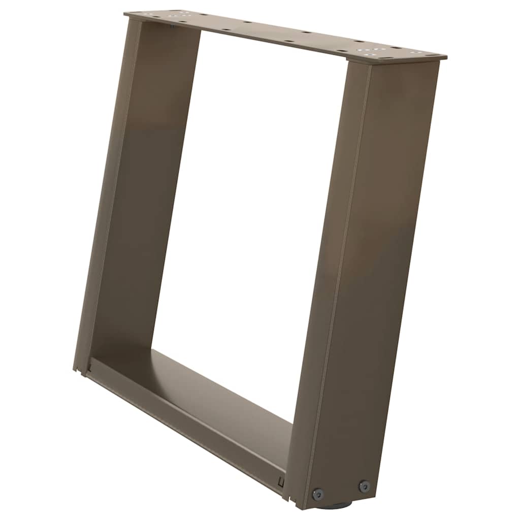 2 db U alakú natúr acél dohányzóasztal láb 60x(42-43) cm