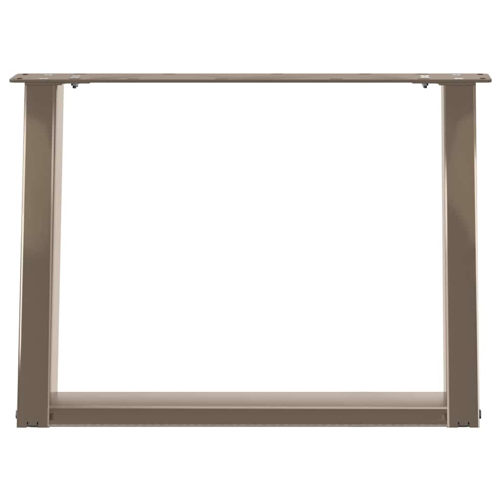 2 db U alakú natúr acél dohányzóasztal láb 60x(42-43) cm