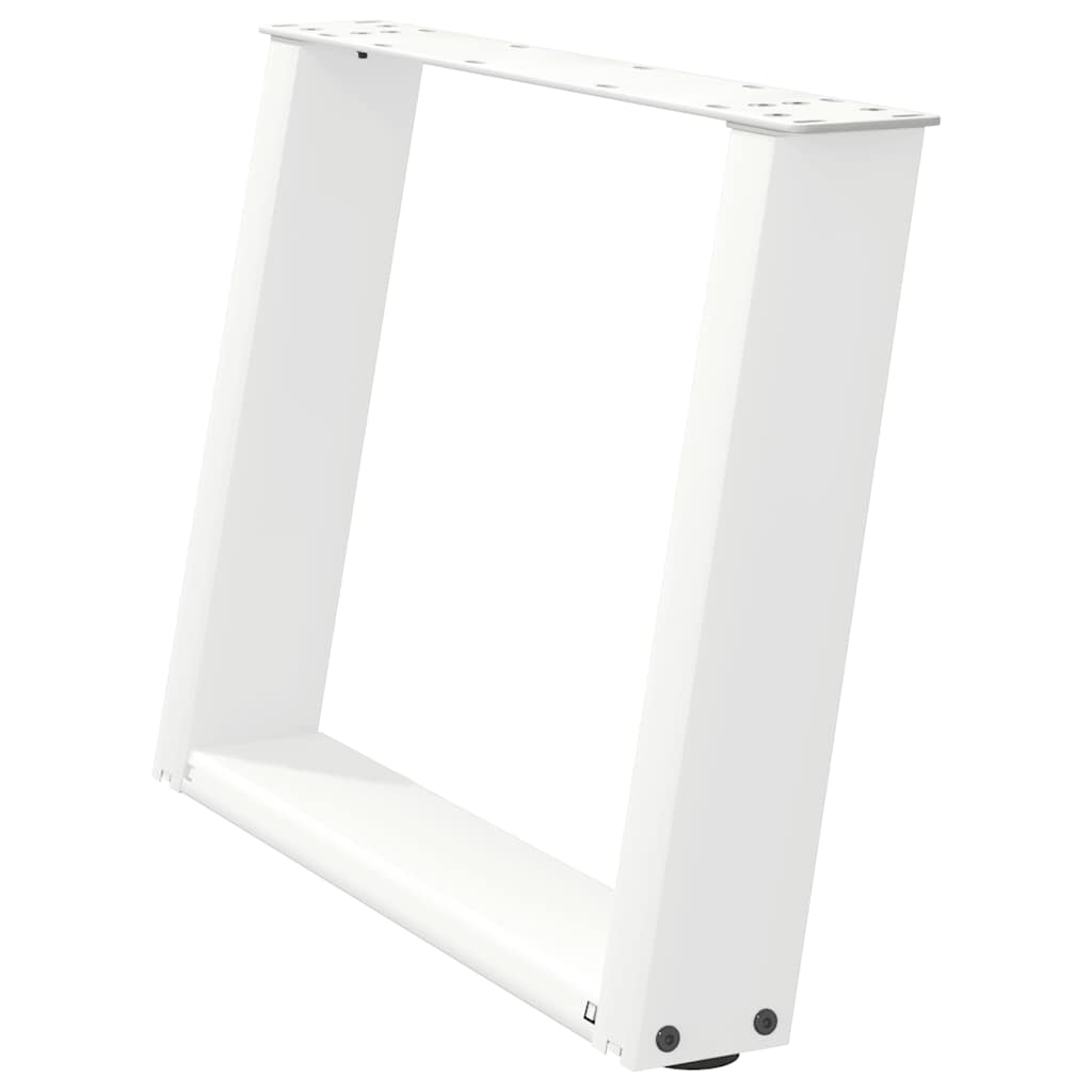 2 db U alakú dohányzóasztal láb fehér 70 x (42-43) cm acél