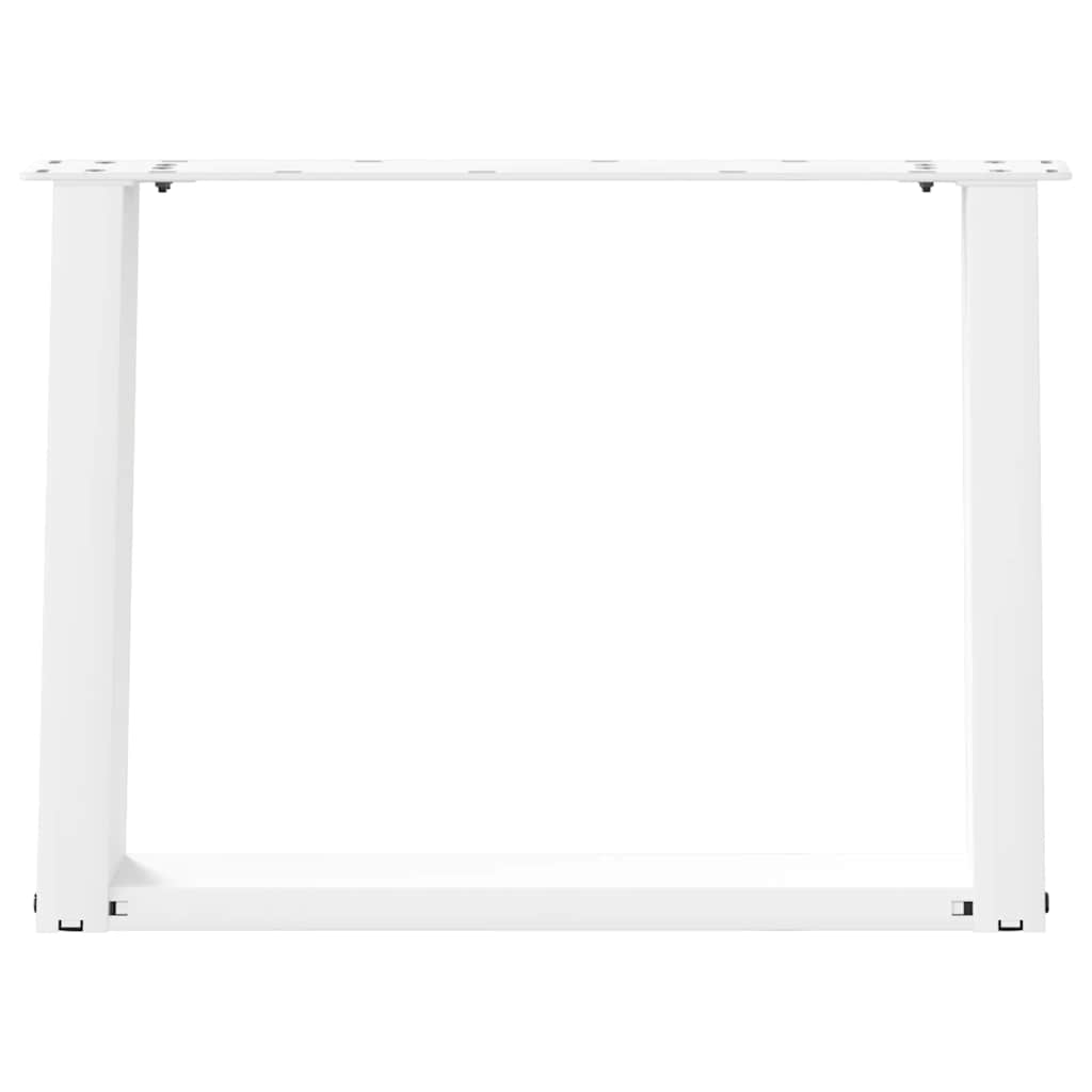 2 db U alakú dohányzóasztal láb fehér 70 x (42-43) cm acél