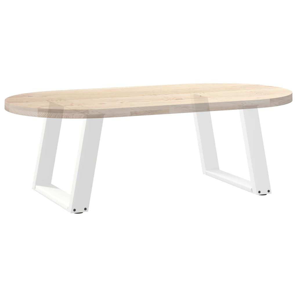 2 db U alakú dohányzóasztal láb fehér 70 x (42-43) cm acél