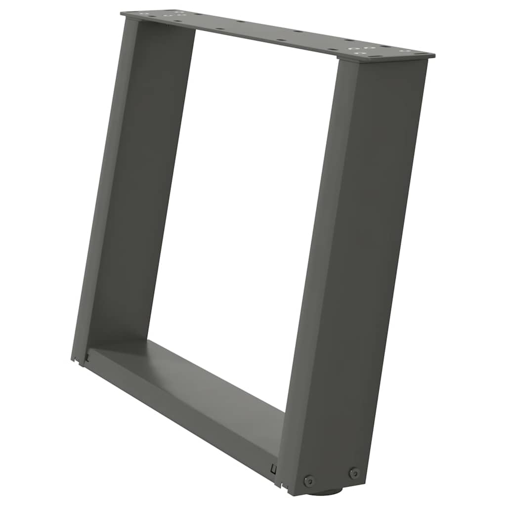 2 db antracitszürke, U alakú dohányzóasztal láb 70 x (42-43) cm acél