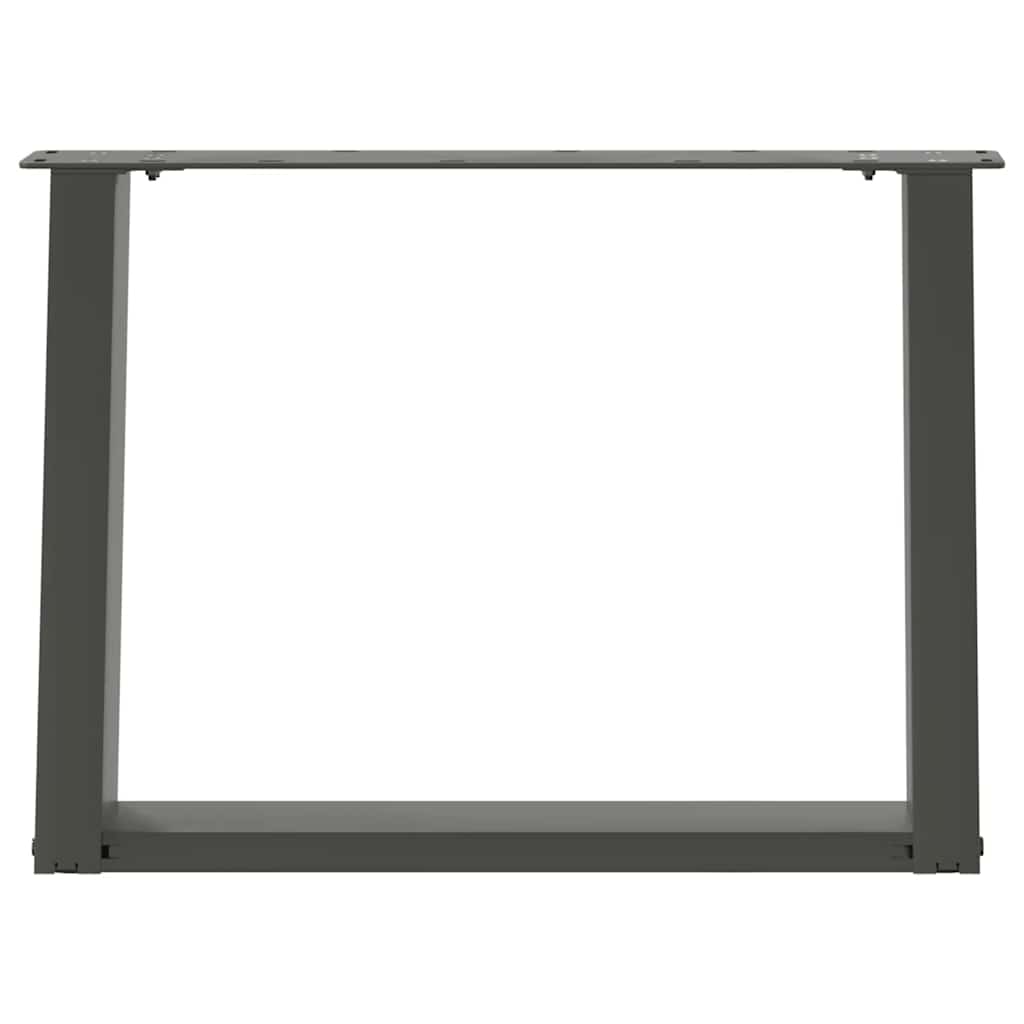 2 db antracitszürke, U alakú dohányzóasztal láb 70 x (42-43) cm acél